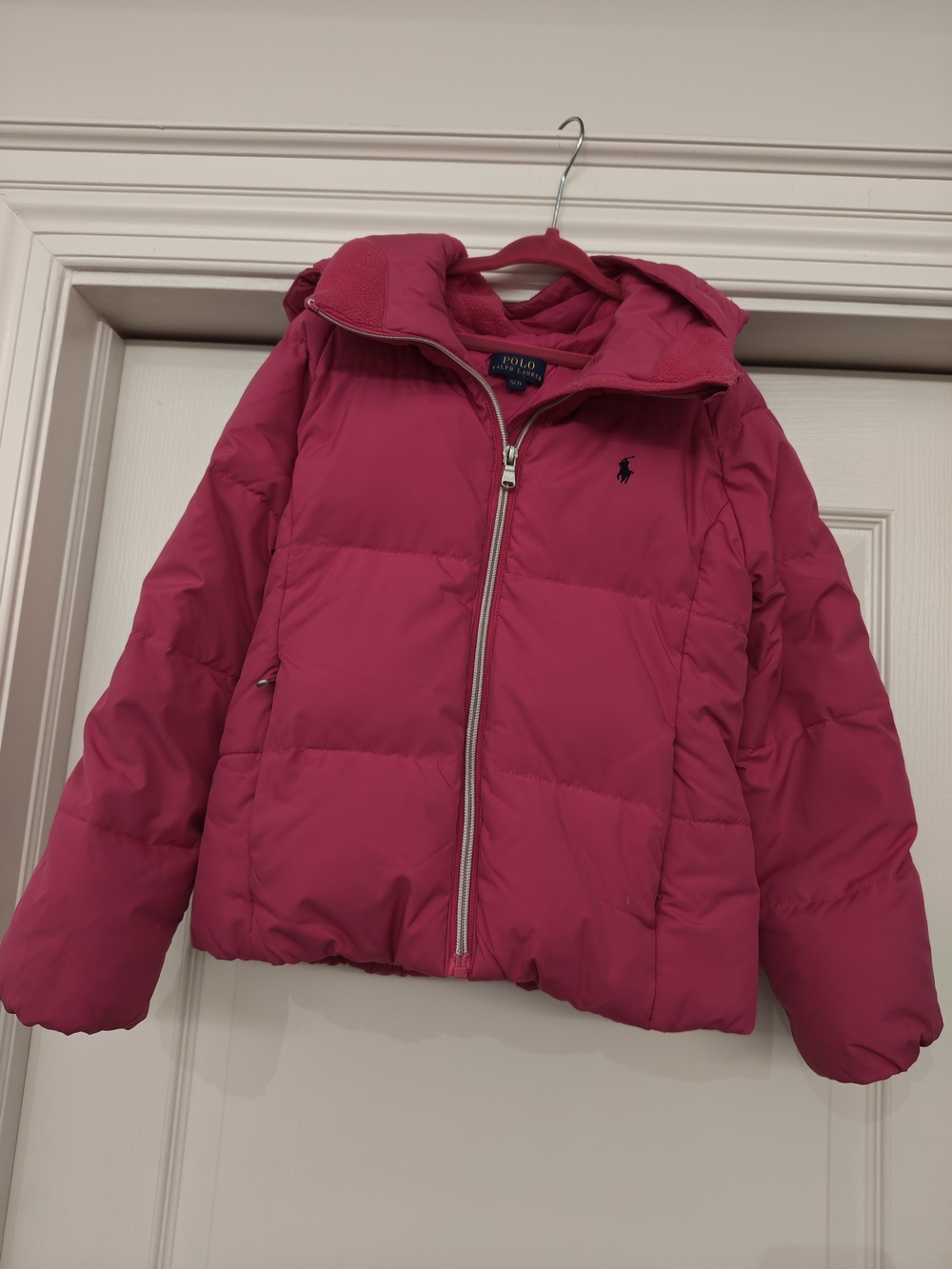 Polo by Ralph Lauren Girls' Pink Puffer Jacket with Hood